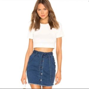 Superdown Debbie Button Jean Skirt Small Pre-Loved perfect condition